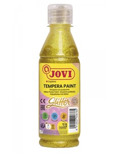 Jovi Glitter Tempera Liquida Base Eau 250ml - Particulas de Purpurina - Excelente Rendimiento - Séchage rapide - Fluidez Optima 