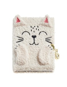 Miquel Rius Back2Fun Diario Secreto Peluche Gato - 80 Feuilles Rayadas de Papier 80gr - Fermeture Avec Llave
