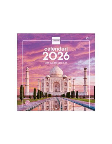 Finocam Calendario de Pared en Catalan - Annuel 2026 - Imagenes Variadas - 300x300mm - Espacio Pour Escribir - Tematica de Marav
