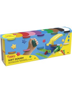 Jovi Soft Dough Blandiver Étui de 10 Botes 110gr - Blanda et Flexible - Facile de Amasar et Moldear - Idéal Pour Iniciacion al M