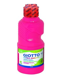 Giotto Extra Quality Fluo Tempera - 250ml - Lispa Pour le Usage - Botella Bio Pet - Couleur Rose Fluo