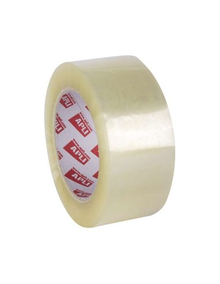 Apli Precinto Acrílico Silencioso 48 mm x 132 m, 28 μm, Transparent, Polipropileno Haute résistance, Adhésif permanent Sans Ruid