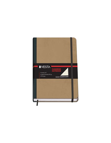 Dohe Cahier Cartone Avec Puntas Redondeadas - 96 Feuilles de Papier Ahuesado de 80gr - Couvercle en Tres Piezas Avec Lomera de T