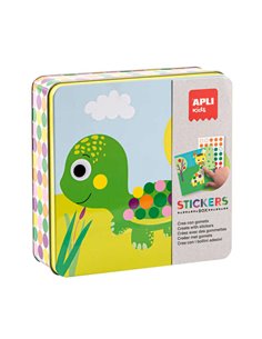 Apli Kids Juegos de Gomets Animales - 16 Laminas Pour Rellenar Avec Gomets - 8 Feuilles de Gomets Removibles - Alto Valor Didact