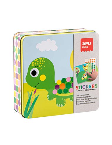 Apli Kids Juegos de Gomets Animales - 16 Laminas Pour Rellenar Avec Gomets - 8 Feuilles de Gomets Removibles - Alto Valor Didact