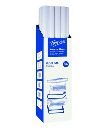 Fabrisa Rollo de Forro Pour Libros 80µ 0.5x3m - Polipropileno - Haute résistance à Arañazos et Marcas
