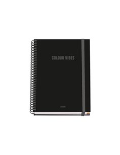 Dohe Colour Vives Cahier Spirale A5 100 Feuilles Cuadricula 5mm - Couverture rigide Impresa à todo Couleur et Plastificada en Br
