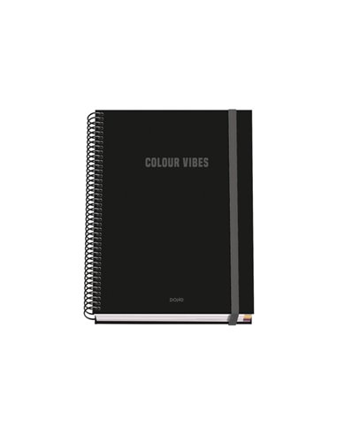 Dohe Colour Vives Cahier Spirale A5 100 Feuilles Cuadricula 5mm - Couverture rigide Impresa à todo Couleur et Plastificada en Br