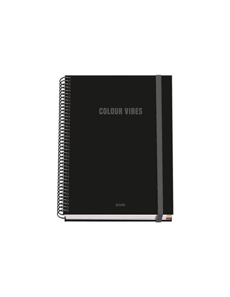 Dohe Colour Vives Cahier Spirale A5 100 Feuilles Cuadricula 5mm - Couverture rigide Impresa à todo Couleur et Plastificada en Br