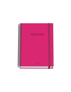 Dohe Colour Vives Cahier Spirale A5 100 Feuilles Cuadricula 5mm - Couverture rigide Impresa à todo Couleur et Plastificada en Br