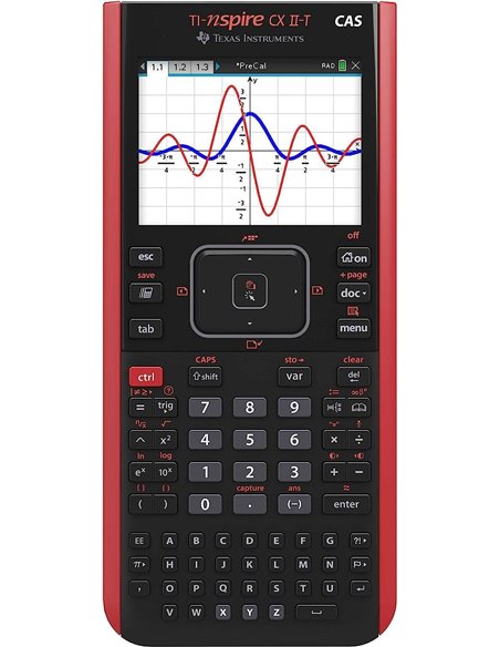 Texas Instruments TI-Nspire CX II-T CAS Calculadora Grafica Écran Retroiluminada à Couleur 320x240px - Software Compatible Avec 