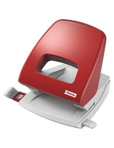 Petrus 85 Perforateur Perforador - Jusqu'à 25 Feuilles - Marcas de Format - Facile Vaciado - Punzones 5.5mm - Couleur Rouge