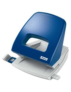Petrus 85 Perforateur Perforador - Jusqu'à 25 Feuilles - Marcas de Format - Facile Vaciado - Punzones 5.5mm - Couleur Bleu