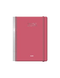 Dohe Denver Agenda Annuel - Jour par page - Sabado et Domingo misma Pagina - Fermeture Avec Goma Élastique - Taille 15x21cm - Co