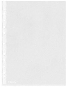 Esselte Eco Pack de 100 Fundas Multitaladro Portadocumentos A4 - Lamina de PP Reciclable Transparent de 0,05mm - Acabado Chair d