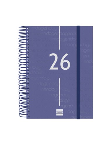 Finocam Year Agenda de Spirale en Catalan - Annuel 2026 - Couvercle Légère - Format E10 - 175x29x212mm - 1 Dia Par Pagina - Coul
