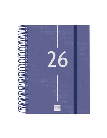 Finocam Year Agenda de Spirale en Catalan - Annuel 2026 - Couvercle Légère - Format E10 - 175x29x212mm - 1 Dia Par Pagina - Coul