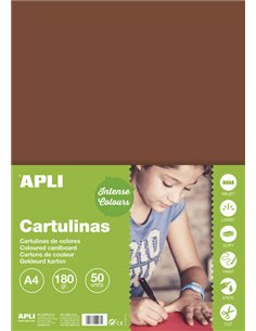 Apli Cartulina Marron A4 170g 50 Feuilles