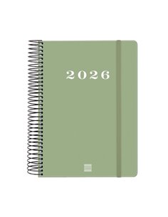 Finocam My Agenda de Spirale - Annuel 2026 - Couverture rigide Antirayaduras - Format E10 - 185x20x212mm - 1 Dia Par Pagina - Co