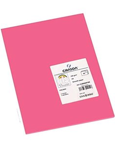 Canson Guarro Pack de 50 Cartulinas Iris A4 de 185g - 21x29.7cm - Couleur Fucsia