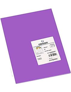 Canson Guarro Pack de 50 Cartulinas Iris A4 de 185g - 21x29.7cm - Couleur Violet