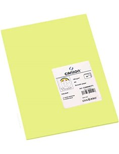 Canson Guarro Pack de 50 Cartulinas Iris A4 de 185g - 21x29.7cm - Couleur Vert Manzana