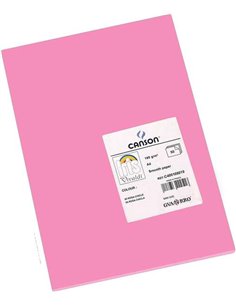 Canson Guarro Pack de 50 Cartulinas Iris A4 de 185g - 21x29.7cm - Couleur Rose Chicle