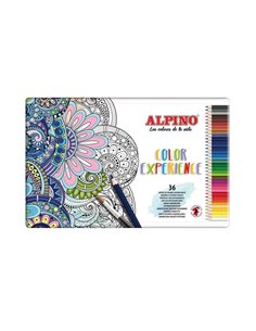 Alpino Couleur Experience Pack de 36 Lapices Acuarelables - Mina de 3,3mm Résistant et Acuarelable - Idéal Pour Difuminar et Col