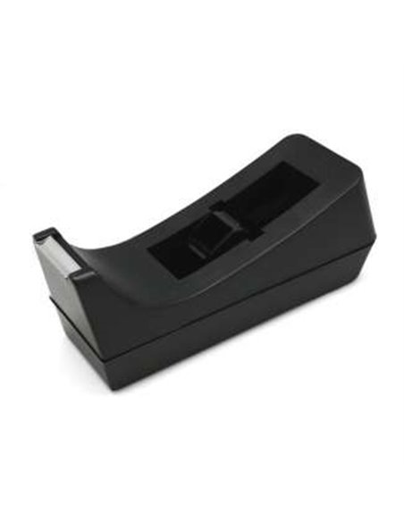 Bismark Portarrollos de Sobremesa Pour Cintas Adhesivas de Jusqu'à 33m - Cuchilla de Acier - Couleur Noir