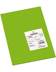 Canson Guarro Pack de 50 Cartulinas Iris A4 de 185g - 21x29.7cm - Couleur Vert Billar