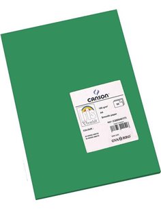 Canson Guarro Pack de 50 Cartulinas Iris A4 de 185g - 21x29.7cm - Couleur Vert Abeto