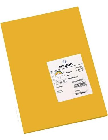 Canson Guarro Pack de 50 Cartulinas Iris A4 de 185g - 21x29.7cm - Couleur Cuir