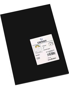 Canson Guarro Pack de 50 Cartulinas Iris A4 de 185g - 21x29.7cm - Couleur Noir