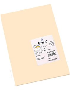 Canson Guarro Pack de 50 Cartulinas Iris A4 de 185g - 21x29.7cm - Couleur Cascara Huevo