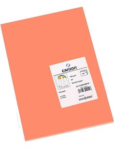 Canson Guarro Pack de 50 Cartulinas Iris A4 de 185g - 21x29.7cm - Couleur Coral