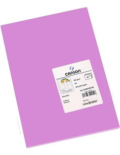 Canson Guarro Pack de 50 Cartulinas Iris A4 de 185g - 21x29.7cm - Couleur Malva
