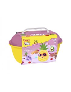 Jovi Play & Fun Cofre Sweet Avec 24 Barras de Plastilina 15gr + Modeladores + Recortables - Sans Gluten - Base Vegetal - No se S