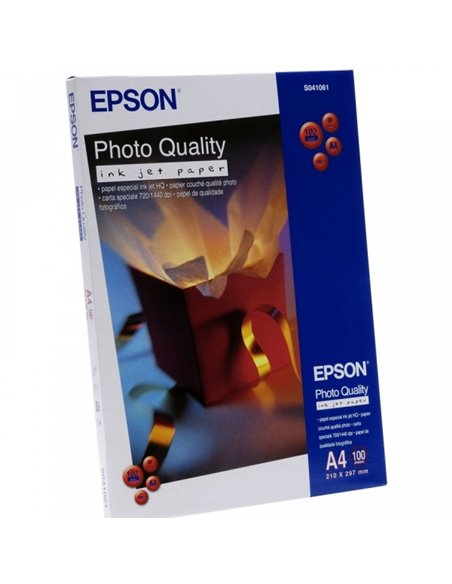 Epson Photo Quality Ink-Jet Pack de 100 Feuilles de Papier Fotografico A4 Especial Ink-Jet 102g/m² - Acabado Mate - Couleur Blan