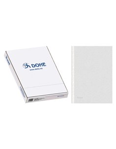 Dohe Boîte de 100 Fundas Multitaladro Premium 80 Micras Folio - 16 Perforaciones - Polipropileno Rugoso - Transparentes
