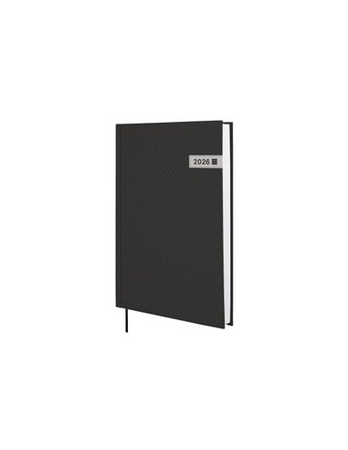 Finocam Dynamic Porto Agenda - Annuel 2026 - Sans Fermeture - Format Y11 - 168x26x245mm - 1 Dia Par Pagina - Couleur Noir