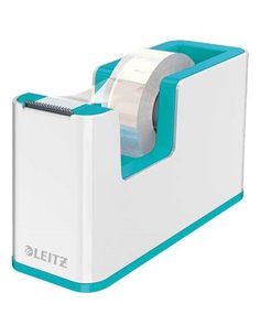 Leitz WOW Dispensador de Ruban Adhesiva - Pour Rollos de Jusqu'à 19mm x 33m - Comprend Ruban Autoadhesiva Escribible - Couleur B