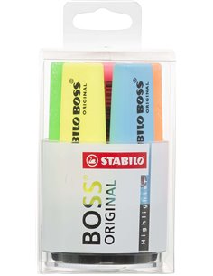 Stabilo Boss 70 Pack de 6 Marcadores Fluorescentes - Practico Cubilete de Escritorio - Trait entre 2 et 5mm - Rechargeable - Enc