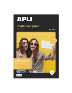 Apli Papier Fotografico Bestprice A4 140gr - Acabado Brillante - 100 Feuilles