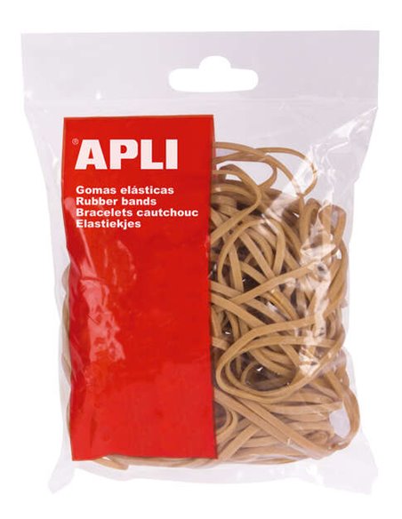 Apli Gomas Elasticas de Caucho Natural - Ø 100 x 2mm - Gran Elasticidad et Resistencia - 1kg de Contenido