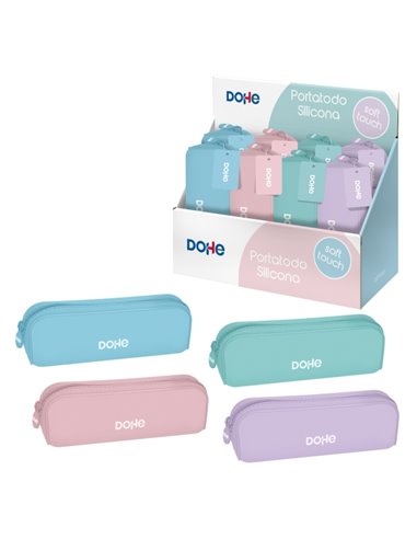 Dohe Serenity Présentoir Avec 8 Portatodos Simples de Silicona - Fermeture zippée et Tirador de Goma - Couleurs assorties