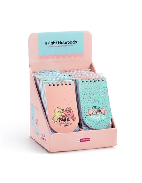 Miquel Rius Back2Fun Présentoir Avec 12 Cuadernos de Notas Avec Spirale Wire-Ou - 80 Feuilles Lisas de Papier 80 g/m2 - Cubierta