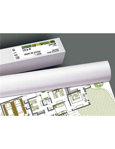 Fabrisa Plus Bobina de Papier Pour Plotter 80gr - Dimensions 610mm x 50m