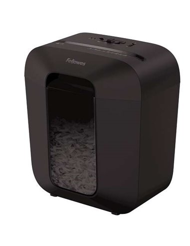 Fellowes LX25 Destructora de Papier Manual Corte en Particulas P-4 - Destruye Jusqu'à 6 Feuilles - Papelera de 11.5L - Couleur N