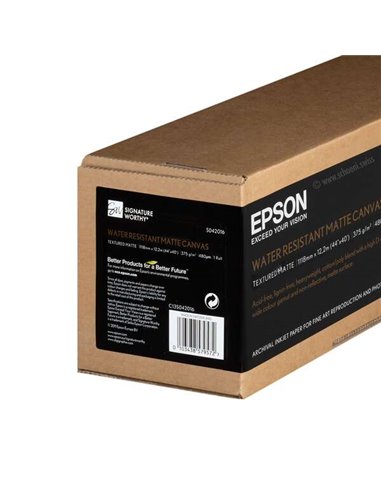 Epson Rollo de Papier WaterResistant Matte Canvas, 44" x 12,2 m, 375 g/m²