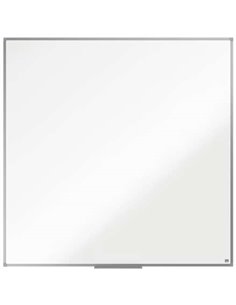 Nobo Essence Tableau Magnetica de Acier 1200x1200mm - Marco de Aluminium Anodizado - Bandeja Pour Feutres - Couleur Blanc